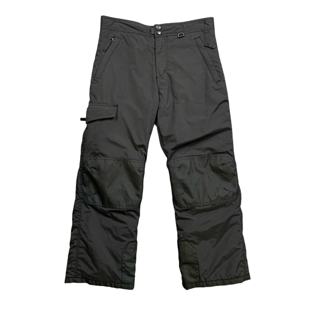Slalom Snowboard Pants Kids Youth L Large Black Fleece Lined Cargo Waterproof‎